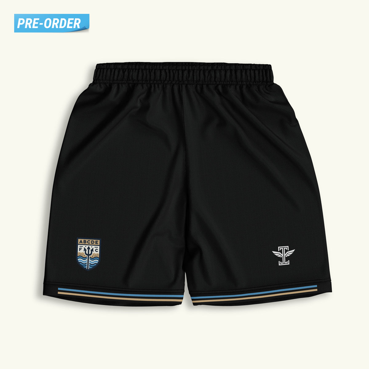 ABCDE FC Black Shorts