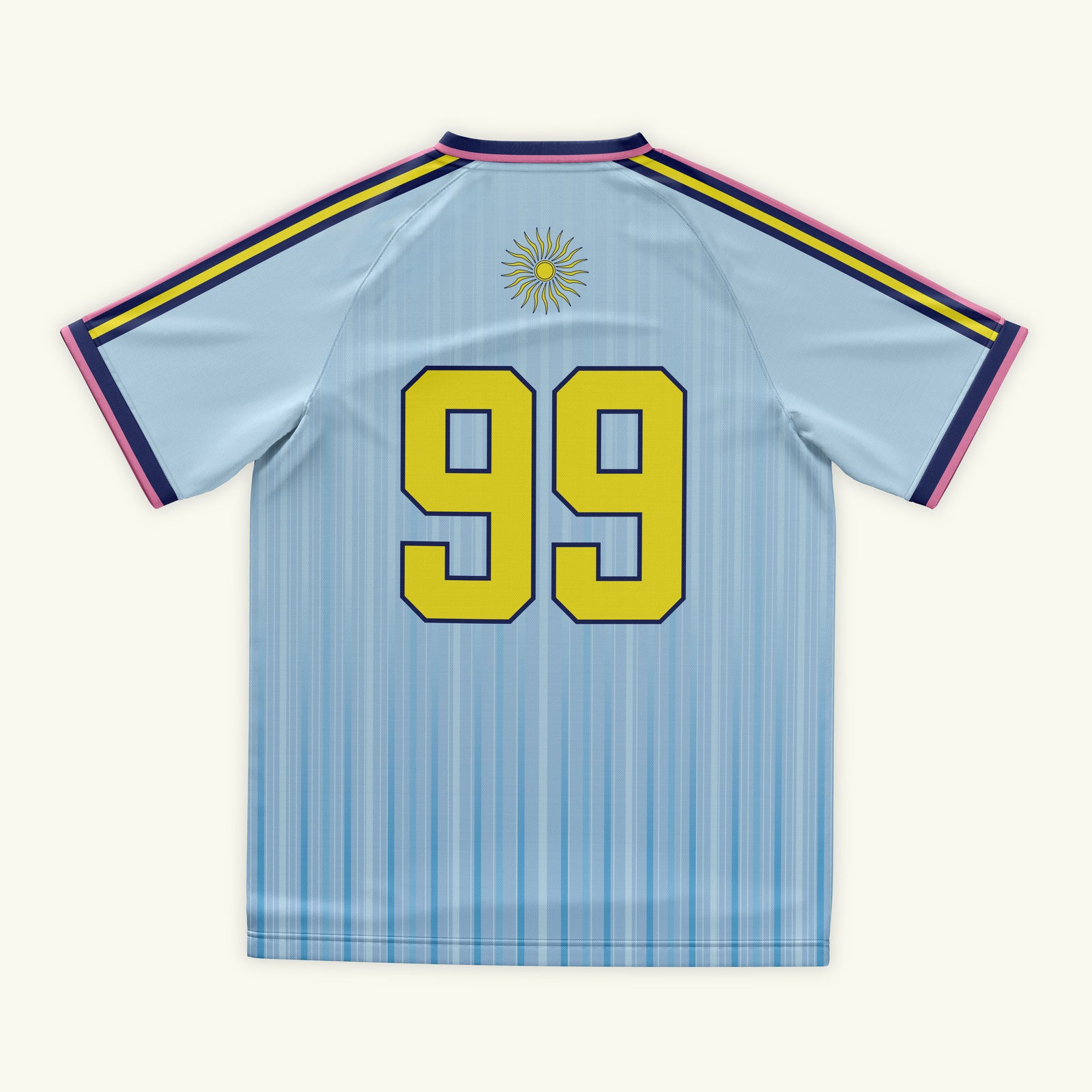 Blue Sunshine Rainbow Ponies Blue Jersey