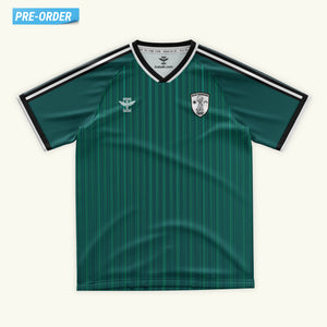 Blue Sunshine Rainbow Ponies Green Jersey
