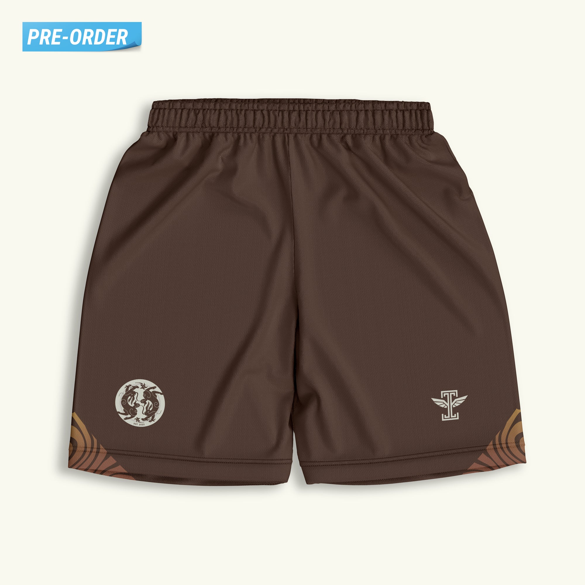 Baes FC Brown/Yellow Shorts
