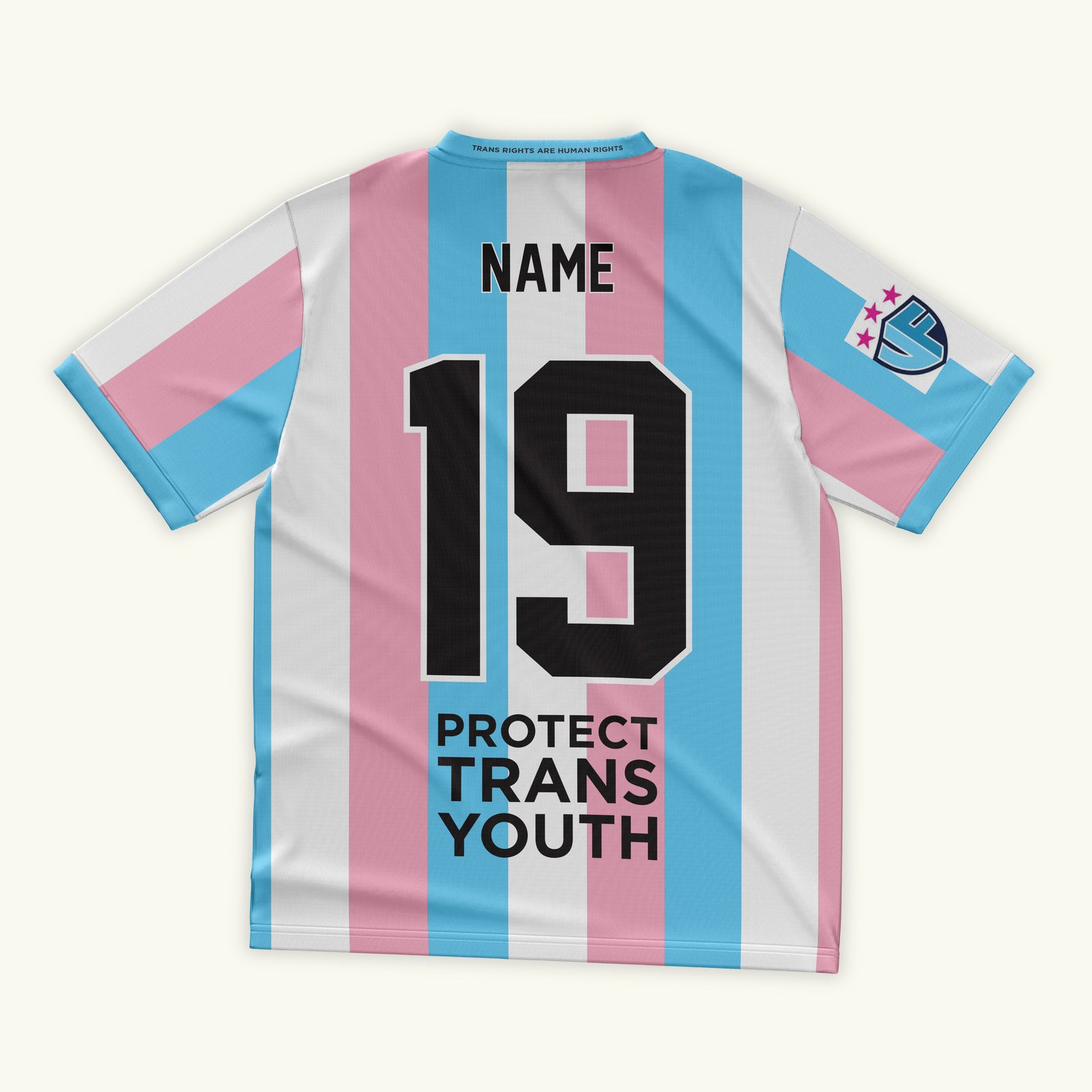 Kicking Out Transphobia Striped Jersey