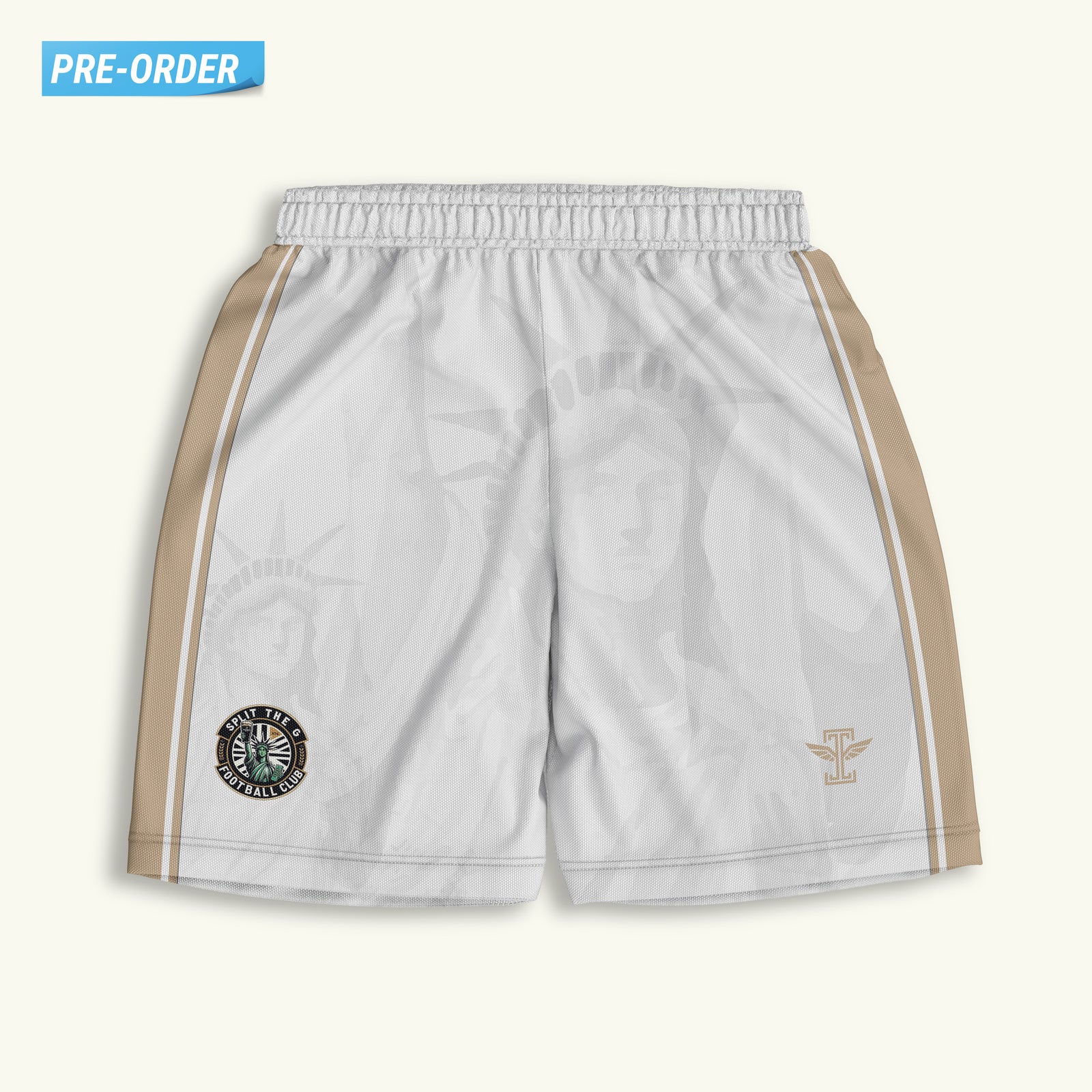 Split the G FC White Shorts